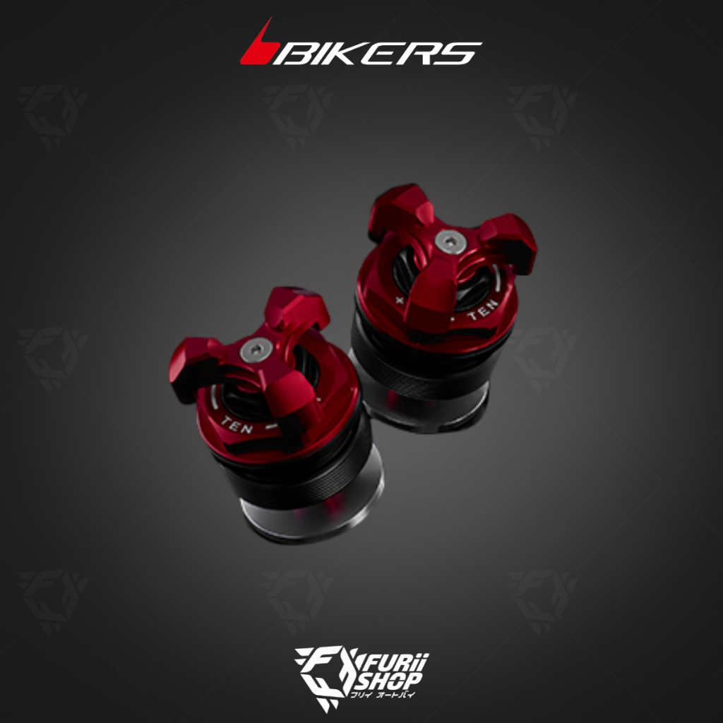 ตัวปรับโช้คหน้า BIKERS YZF R3 (Y0152) สีแดง