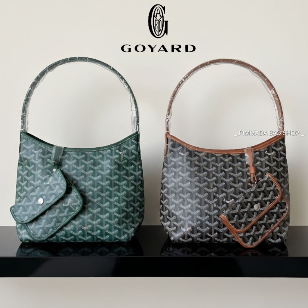 🌈พร้อมส่ง Goyard boheme hobo mini bag กระเป๋าทรงถือพร้อมใบลูกขนาด​ 9 นิ้ว