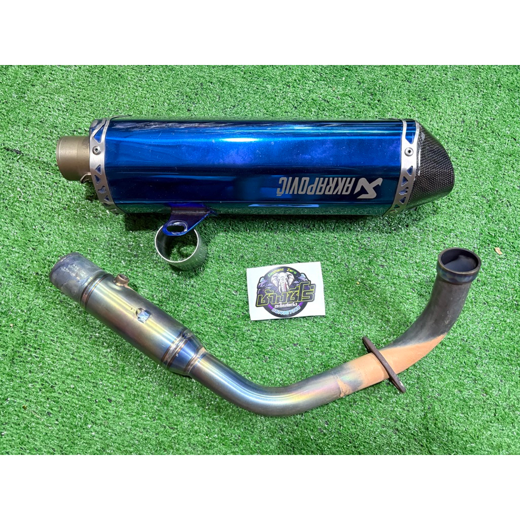 AKRAPOVIC ไทเทเนียมทั้งใบสีพิเศษ (มือ2) สำหรับใส่FORZA350/ADV350.