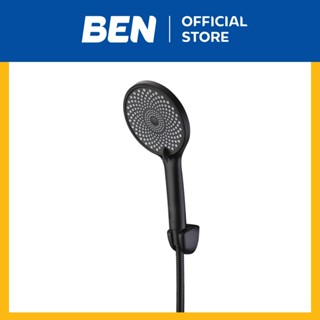 BEN D322-66BLK ฝักบัวมือพร้อมสายและขอแขวน สายน้ำ 3 ระบบ ปัดห…