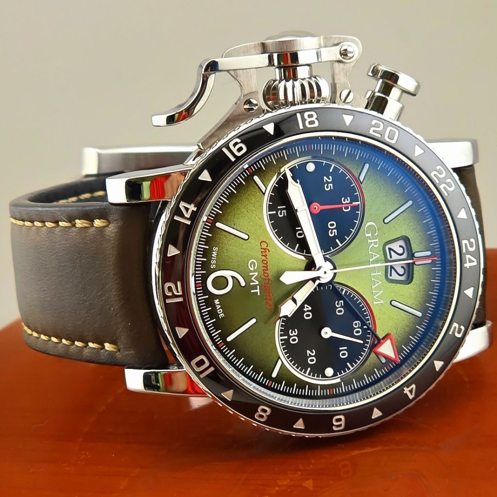 Graham Chronofighter Vintage Green GMT Ref. 2CVBC.G01A
