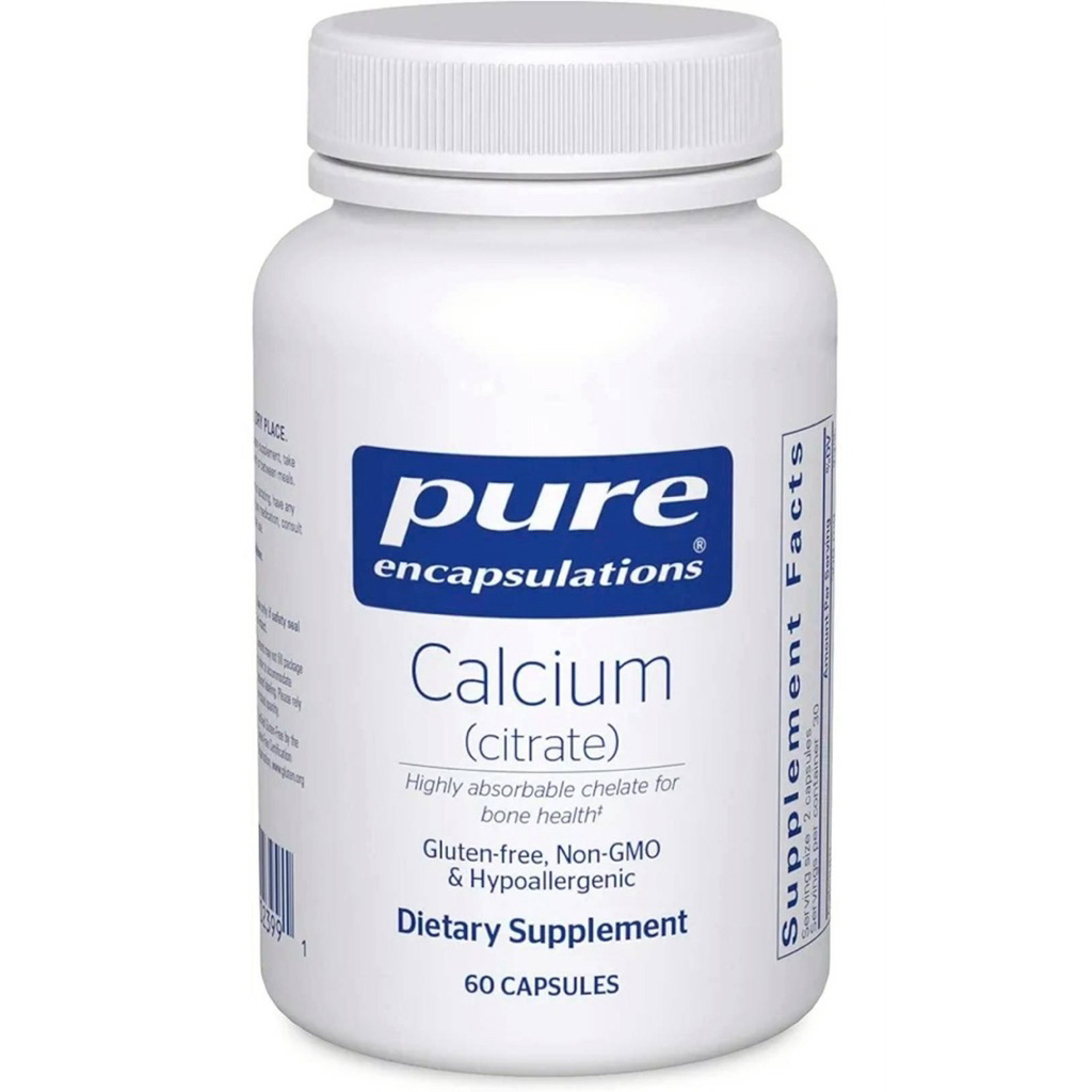 💥พร้อมส่ง💥Pure Encapsulations Calcium (Citrate), 60 Capsules