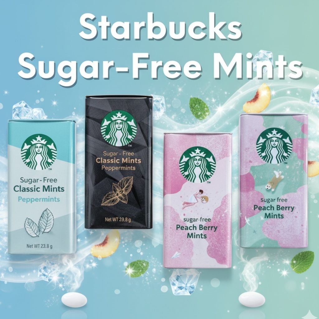 Starbucks ลูกอม Sugar-Free Classic Mints / Peppermints