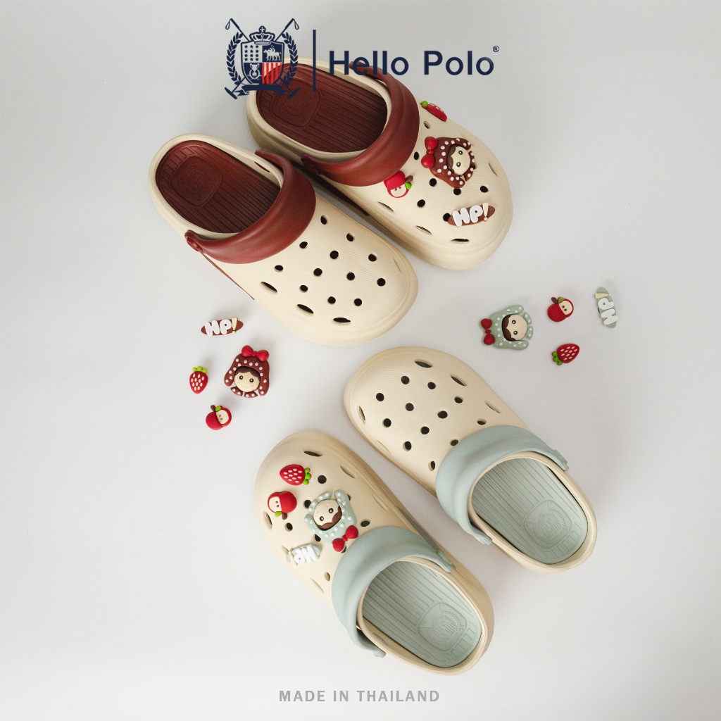 Hello Polo รองเท้าแตะหัวโต รองเท้าแฟชั่นผู้หญิง พื้นหนานุ่ม ยาง EVA กันลื่น Size 36-41 รุ่น HP8059