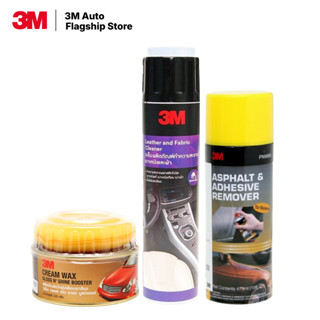 3M Set ผลิตภัณฑ์ทำความสะอาดเบาะ Leather and Fabric Cleaner +…