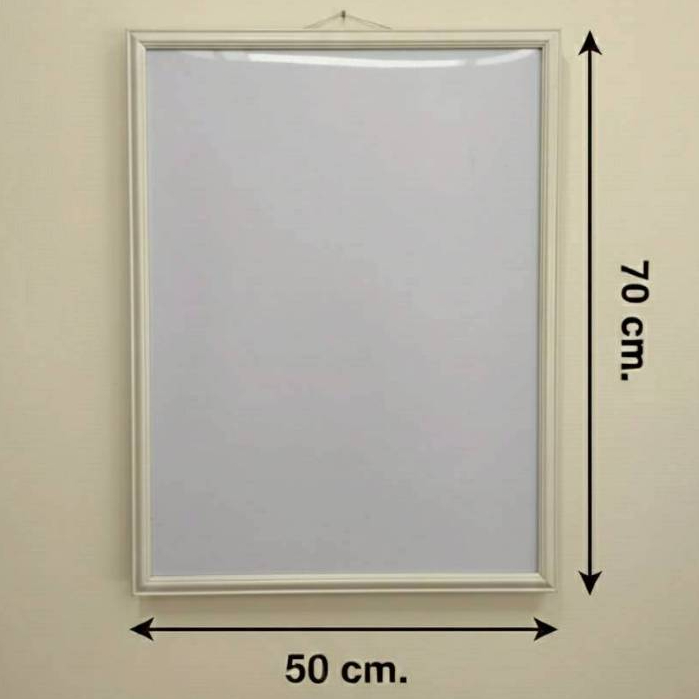 กรอบรูปสีงาช้างขนาด70x50ซม. กรอบรูปขนาด70x50ซม.สีงาช้าง กรอบรูปน้ำหนักเบาเหมือนก้อนเมฆ