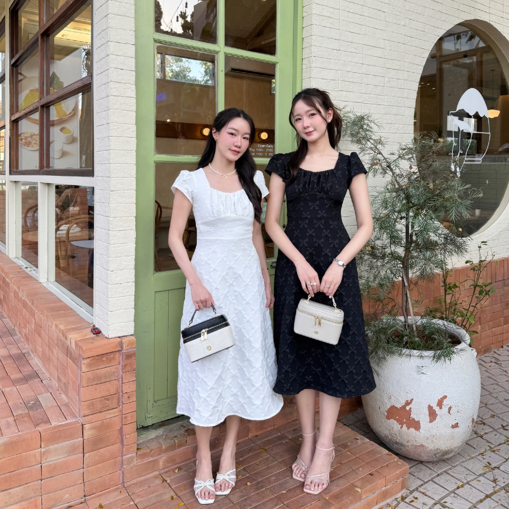 MyWay Brand : ชุดเดรสออกงาน - Babe Bowie เดรสสีดำ ชุดสีขาวล้วน ชุดทำบุญ เดรสงานบวช