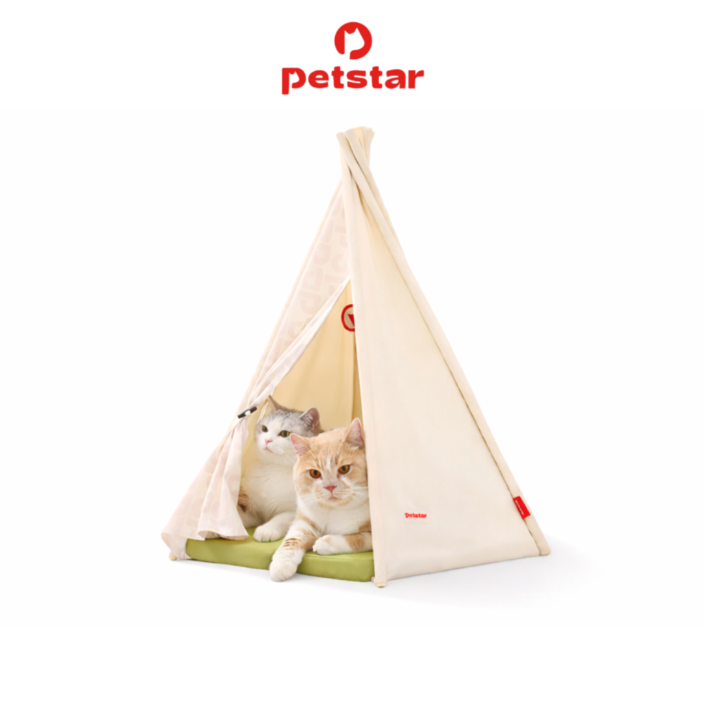 Petstar เต็นท์สัตว์เลี้ยง Pet tent เต็นท์แมว สไตล์มินิมอล ดีไซน์น่ารัก ระบายอากาศได้ดี ไม่อับชื้น พื้นทีกว้าง