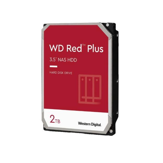 WD HDD 2TB NAS Red Plus SATA3(6Gb/s) 128MB 5400 RPM 3Y รุ่น WD20EFPX-3YEAR