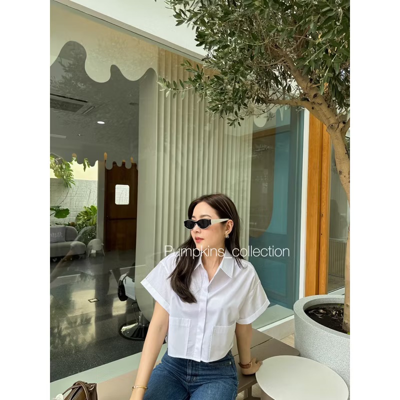 ส่งต่อ: pumpkins_collection - Babe Crop ขาว 🤍👚🌟