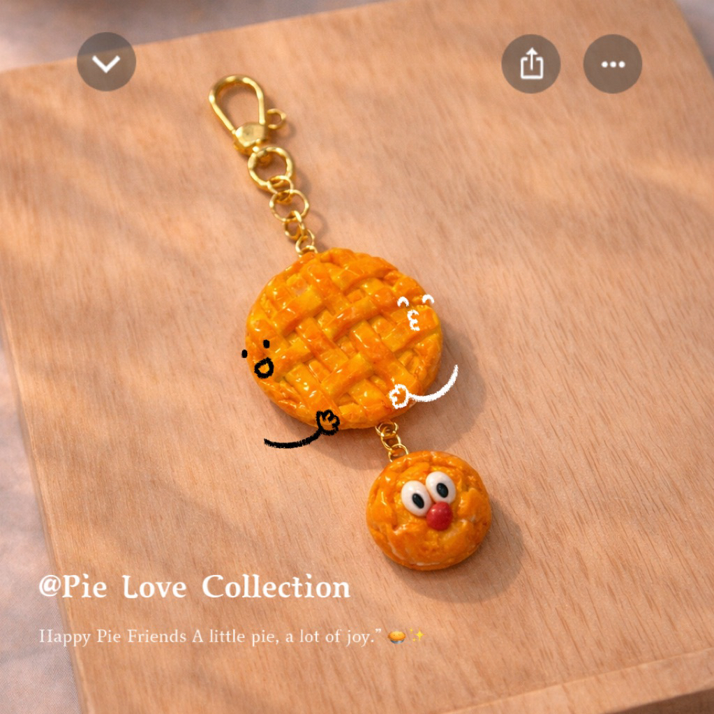 พวงกุญแจ Worry Stone Pie Love Collection หินคลายกังวล แถมการ์ดทำนายดวงชะตา