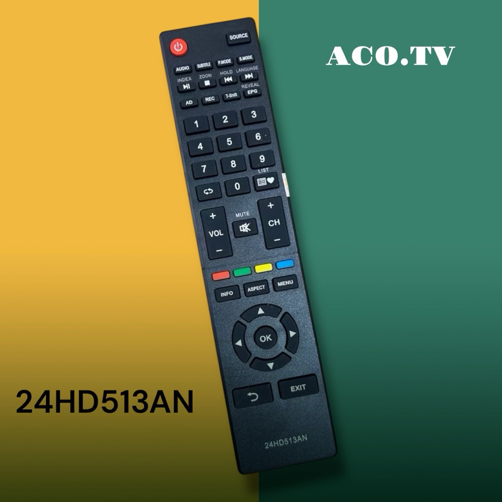 รีโมททีวีรหัส 24HD513AN รหัสและปุ่มกดตรงใช้งานได้เลย