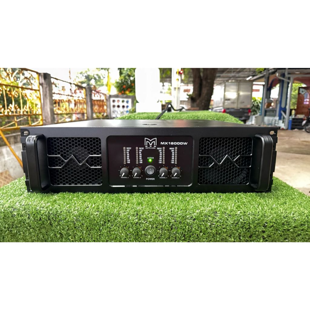 เพาเวอร์แอมป์ รุ่น MX-18000 W 4CH (ตัวท็อป คาปาสีทอง ) ขับซับ 18 นิ้วได้ 8 ดอก อิ่มๆ