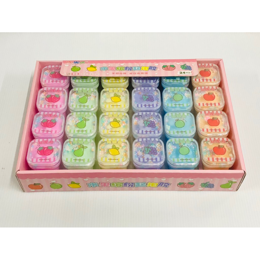 สไลม์สีหวาน กลิ่นหอม ไร้สาร กล่องละ24อัน