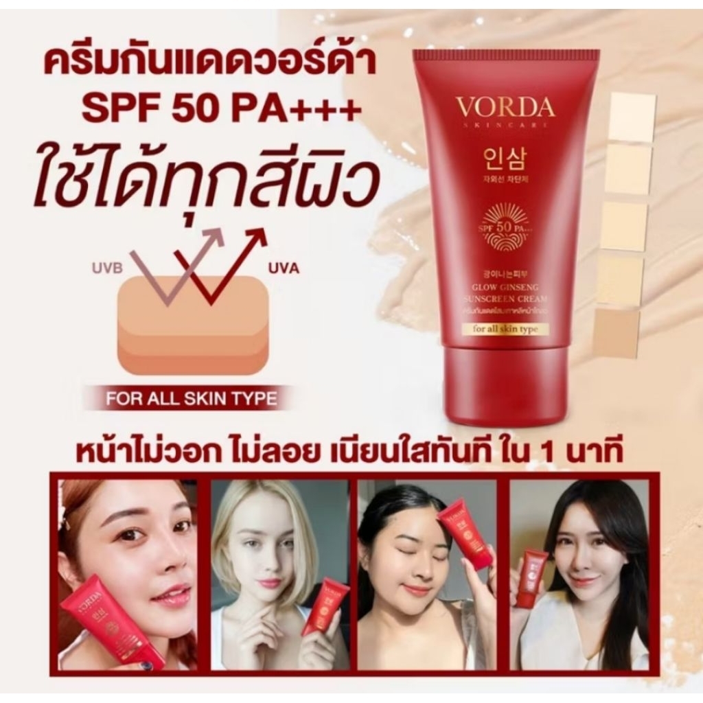 ครีมกันแดดวอร์ด้า SPF50 PA+++ กันฝ้า กันน้ำ กันแดด กันเหงื่อ หน้าใสทันทีที่ทา นำเข้าจากเกาหลีขนาด 20 ML พร้อมส่ง