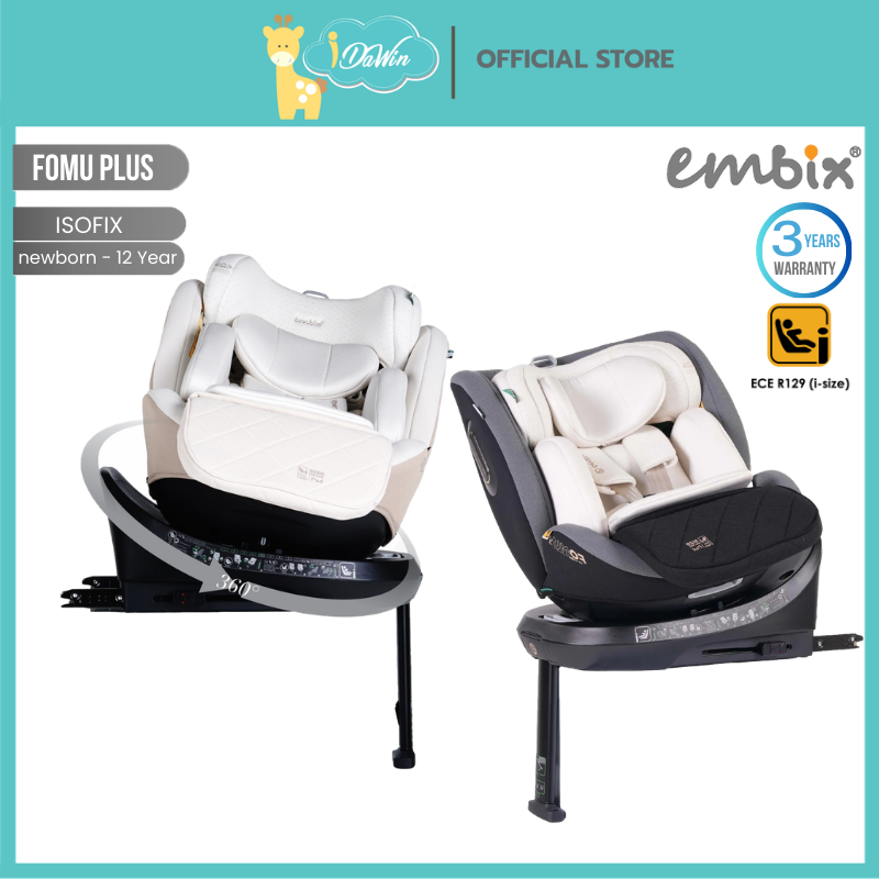 Embix คาร์ซีท รุ่น Fomu Plus แรกเกิดถึง 12 ปีหมุนได้ 360 องศานุ่มพิเศษ ประกันศูนย์ไทย 3 ปี