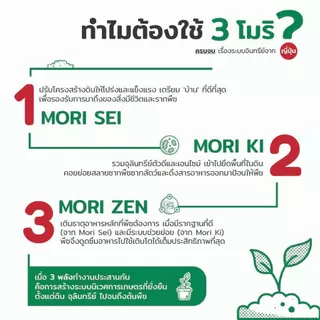 เซตดูแลสวน Mori Set สามเสาหลักดูแลสวนครบจบในเซ็ตเดียว ดินดี จุลินทรีย์แข็งแรง ปุ๋ยน้ำพร้อมหมักครบทุกธาตุอาหาร