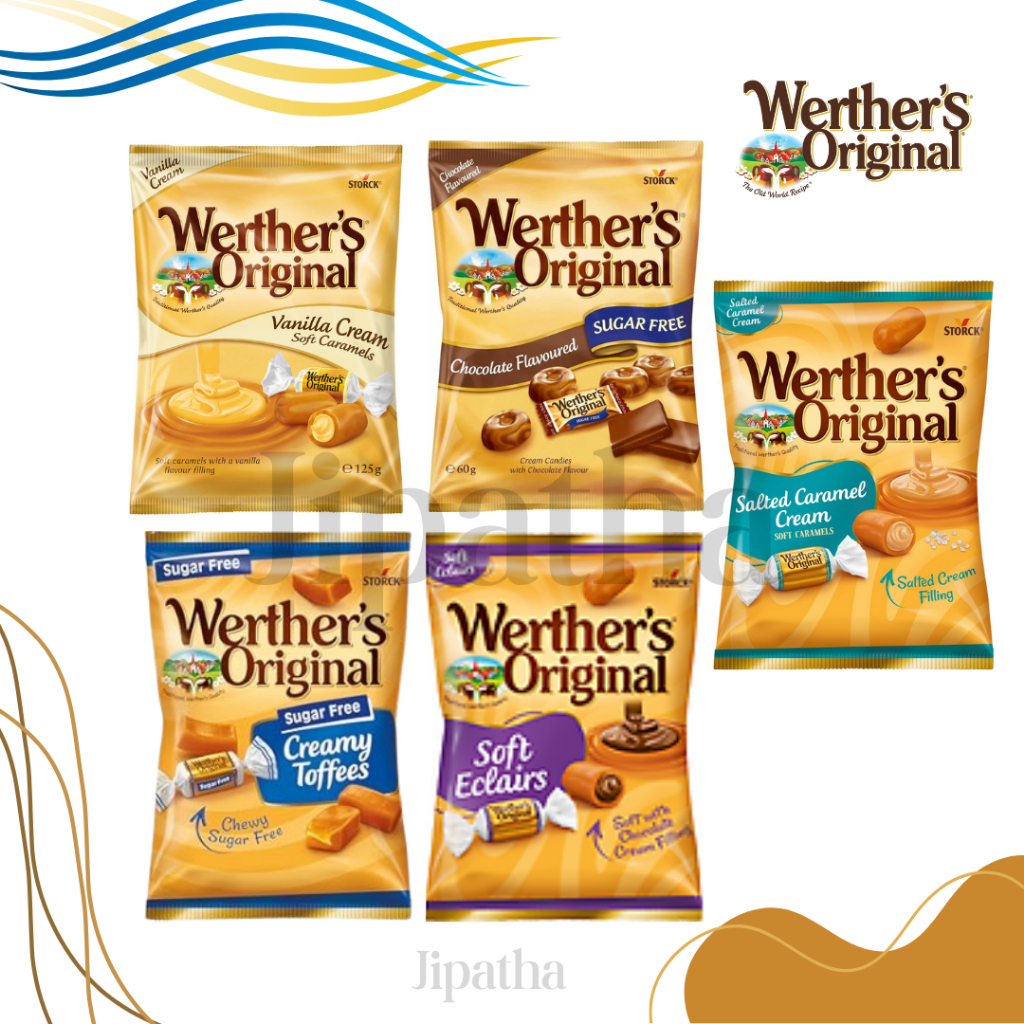 Werther’s Original ลูกอมคาราเมล มี 5 รส ขนาด 60g-125g สินค้าจากเยอรมัน