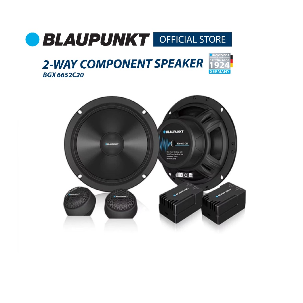 BLAUPUNKT ชุดลำโพงรถยนต์ระบบเสียง 2 ทาง 6.5 นิ้ว Component Speaker รุ่น BGX6652C20
