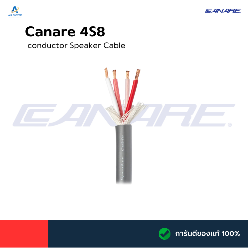 สายลำโพง CANARE 4S8 4-conductor Speaker Cable 💯📦
