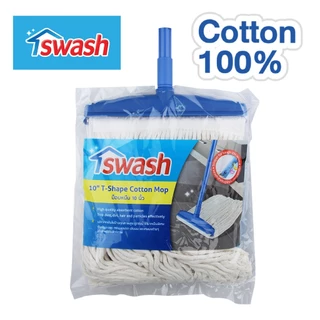 SWASH 10" T-Shape Cotton Mop ม็อบหนีบ 10 นิ้ว ไม้ม็อบ ไม้ถูพื้น