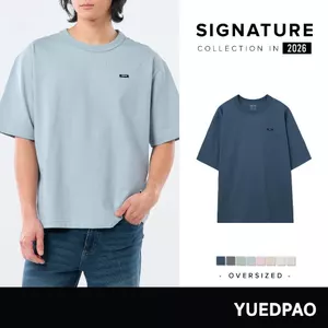 Yuedpao Signature Oversized 2026 ผ้าหนาทรงสวย ยับยากไม่ต้องรีด เสื้อยืดเปล่า โอเวอร์ไซส์ 9 สี