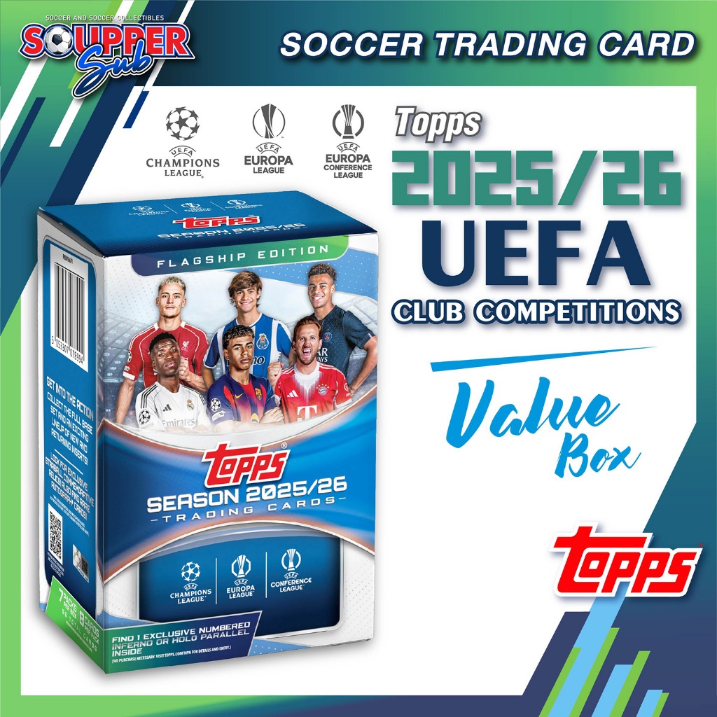 Topps UEFA Club Competitions Flagship 2025-26 Value Box