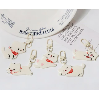 ร้านไทย พร้อมส่ง!! พวงกุญแจแมวสายพันธุ์ต่างๆ พวงกุญแจโลหะkeyring keychain ที่ห้อย airpod แมวสามสี แมวสีสวาท แมวดำ แมวเทา