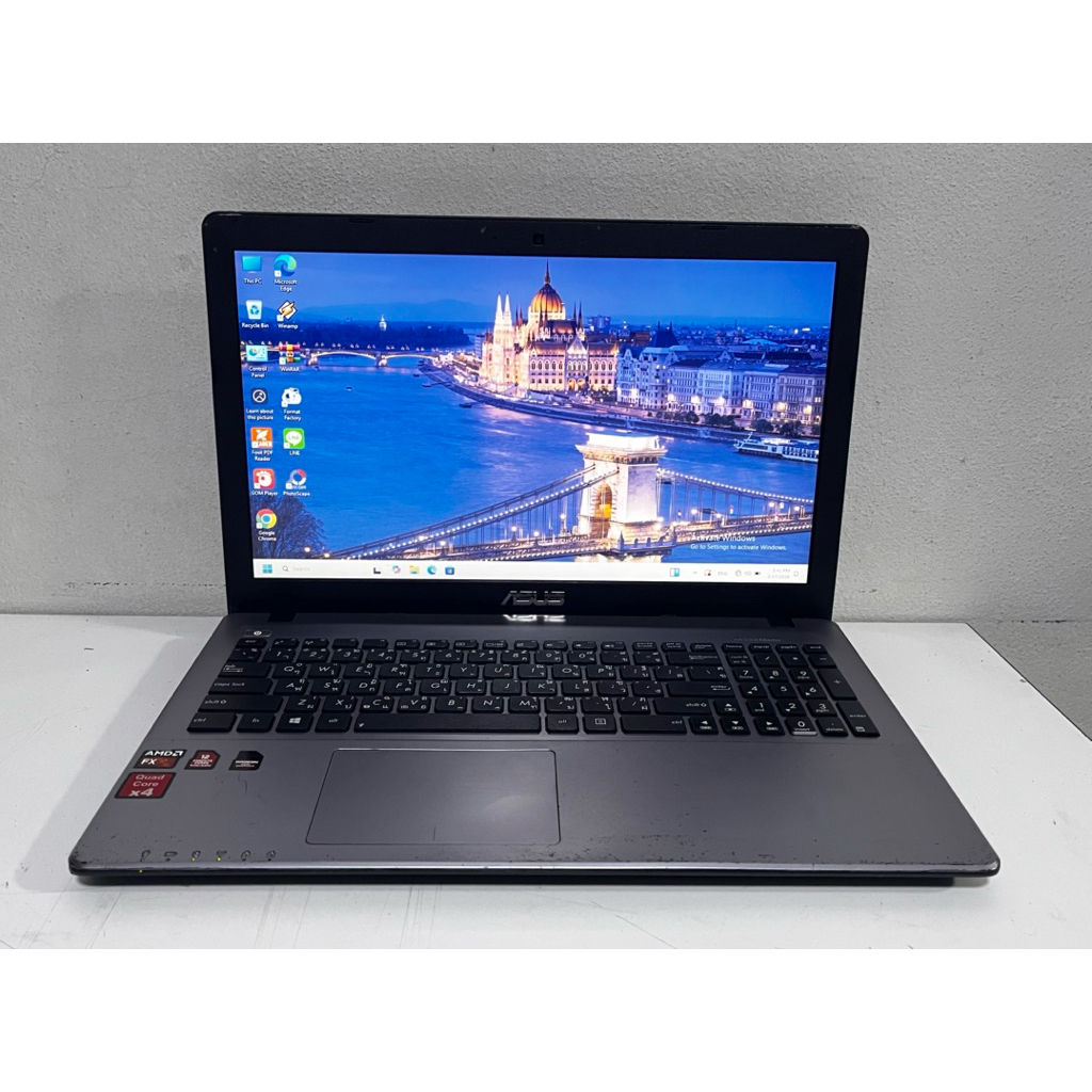 Asus X550ZE โน๊ตบุ๊ค Notebook มือสอง Cpu FX-7600P Ram 8G SSD 256G การ์ดจอแยก จอใหญ่ 15.6" ฟรีเมาส์ไร