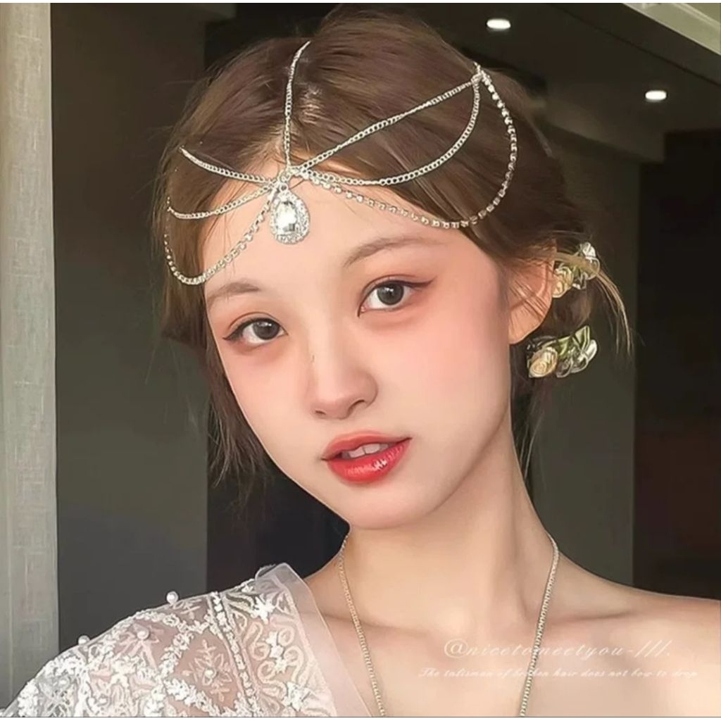 BC2/0HB40 ที่คาดศีรษะสไตล์โบฮีเมียนประดับเพชร พร้อมส่งในไทย