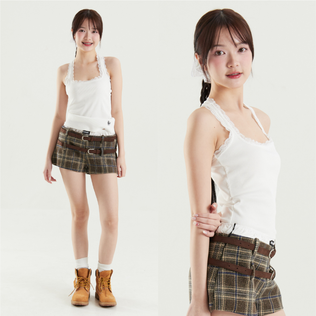 Bemingtop754(S-XL) - Lila Tank Top เสื้อกล้ามลูกไม้ ผสมผสานความหวานเเละความเเซ่บไว้ในตัวเดียว - รูปที่ 4