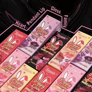 LUNAVE buy 1 get 1 free Poppy Love Magic Lip Gloss ลิปกลอสสีสันสดใส ดีไซน์น่ารัก