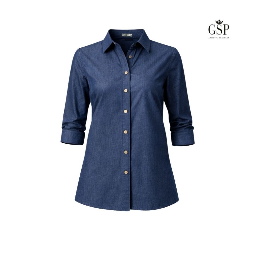 GSP Shirt เสื้อเชิ้ตรุ่น Lightweight Denim เนื้อนุ่มบางเบาใส่สบาย PWIWNV