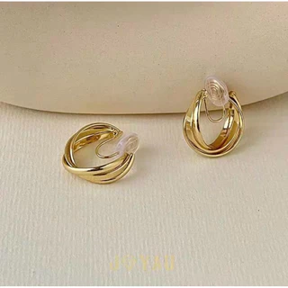💖มีส่งด่วน💖 งานพรีเมี่ยม ต่างหูหนีบ ต่างหูห่วงสายฝอแบบหนีบ พร้อมส่ง1คู่