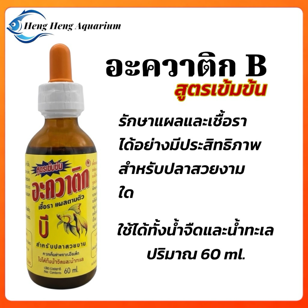 พร้อมส่ง📍AQUATIC B อะควาติก บี ขนาด 60 ml สำหรับปลาสวยงาม