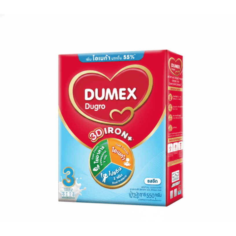 นมผง Dumex Dugro สูตร 3 สำหรับเด็ก 1 ปีขึ้นไป 550 กรัม