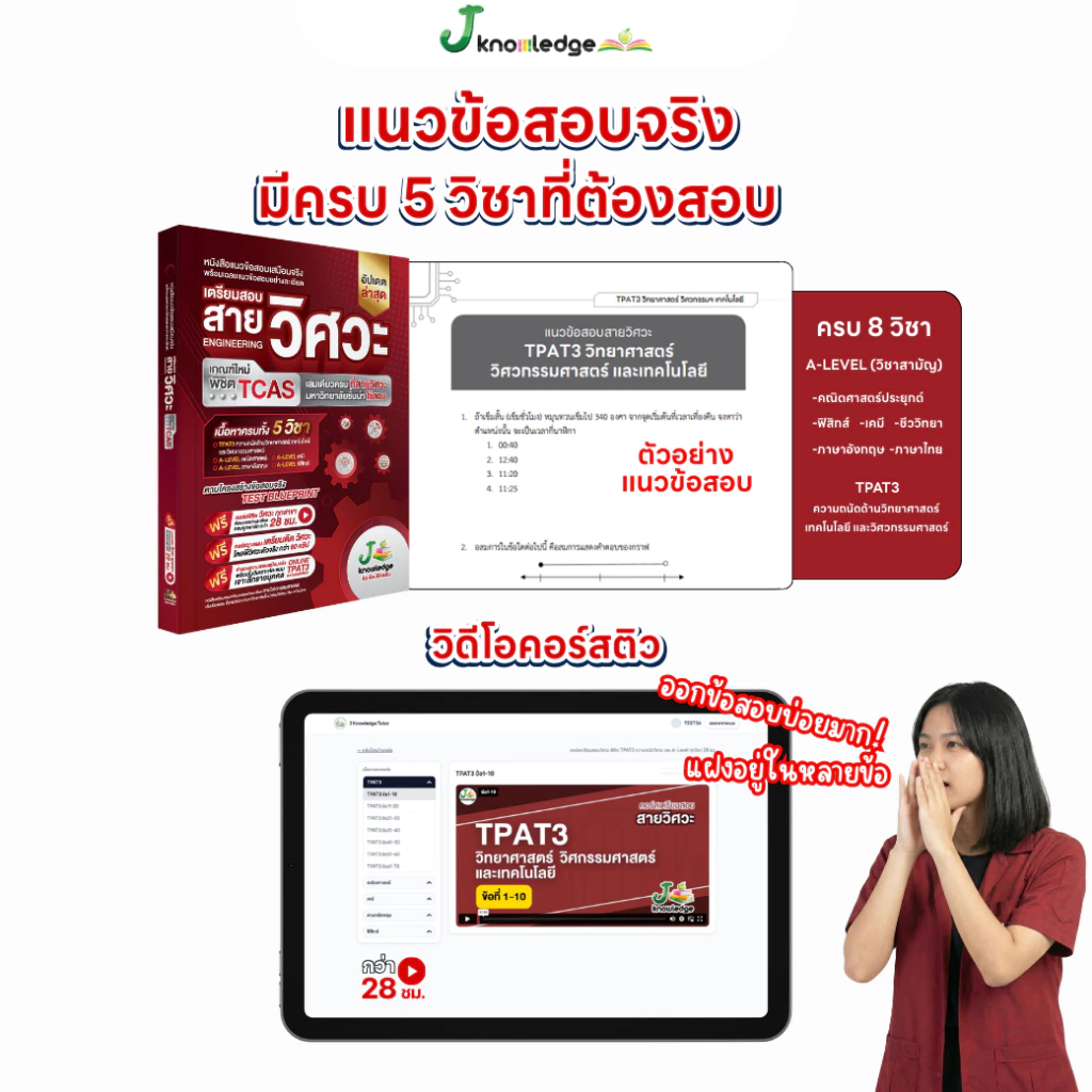 หนังสือเตรียมสอบวิศวะ วิทยาศาสตร์ เทคโนโลยี+คอร์สติวเฉลยอย่างละเอียด 28 ชม. [ส่งฟรี] thumbnail 8