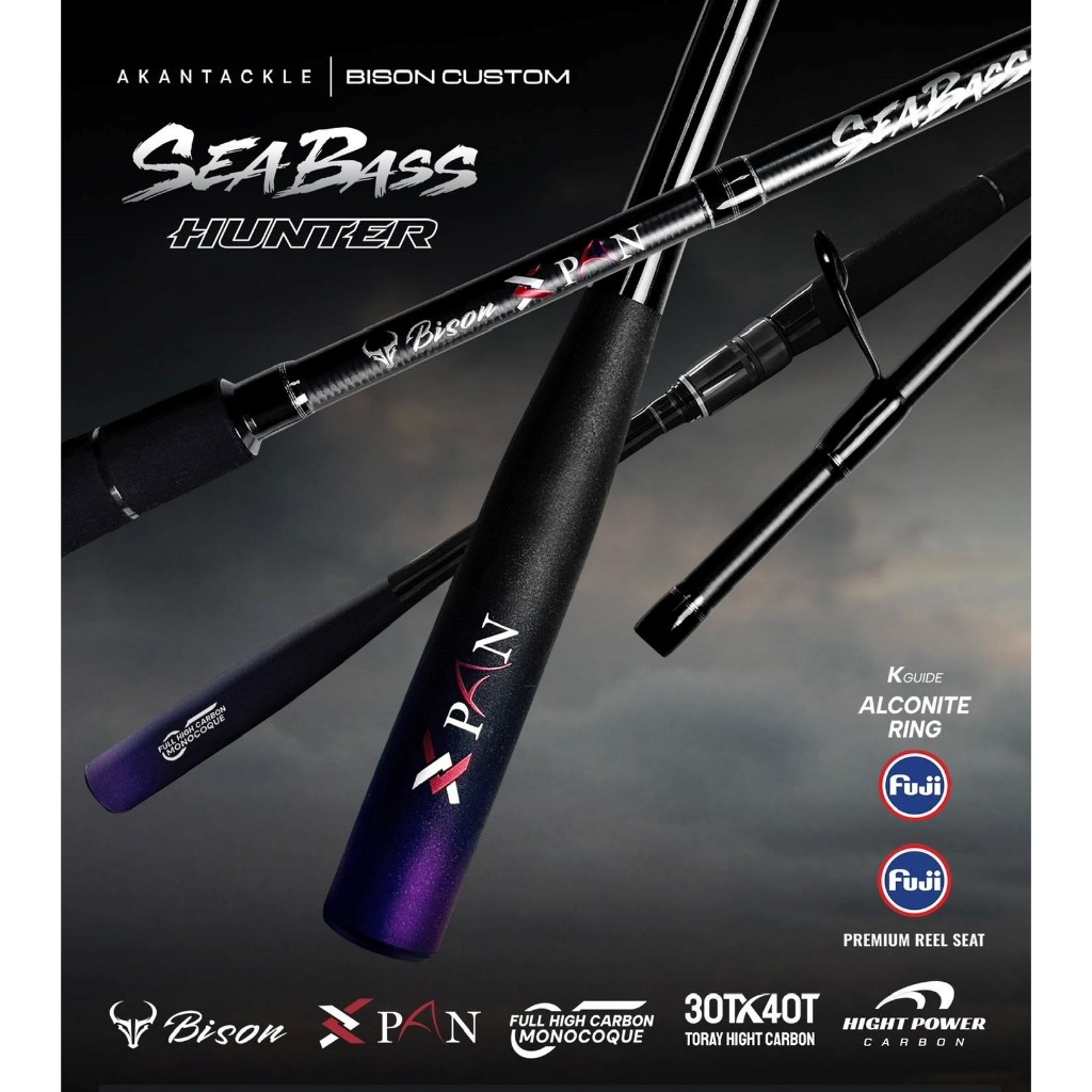 คันเบ็ด BISON X PAN SEABASS HUNTER ไกด์ Fuji