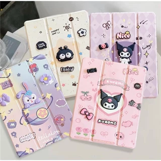 เคส ฝาพับ ลายการ์ตูนน่ารัก for Samsung Galaxy Tab S6 lite/Tab A7 lite/S10 S9 FE/Tab A9Plus A9 A11 A11Plus มีช่องใส่ปากกา