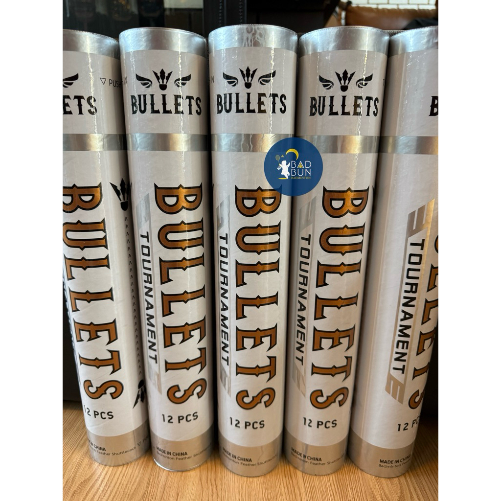 ลูกแบด Bullets Tournament ขนเป็ด แท้100% Speed75/76 (1หลอด=12ลูก)