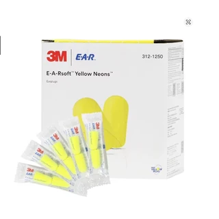 ที่อุดหู โฟมอุดหู 3M E-A-Rsoft Yellow Neons รุ่น 312-1250 เอียปลั๊ก Ear plug เนื้อโฟมนุ่ม ลดเสียง