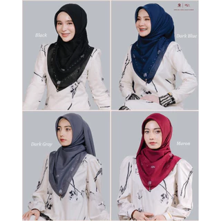 HN Basic 1.0 Raya Edition ผ้าคลุมพรีเมี่ยม ผ้าคลุมสีพื้นติดเพชร
