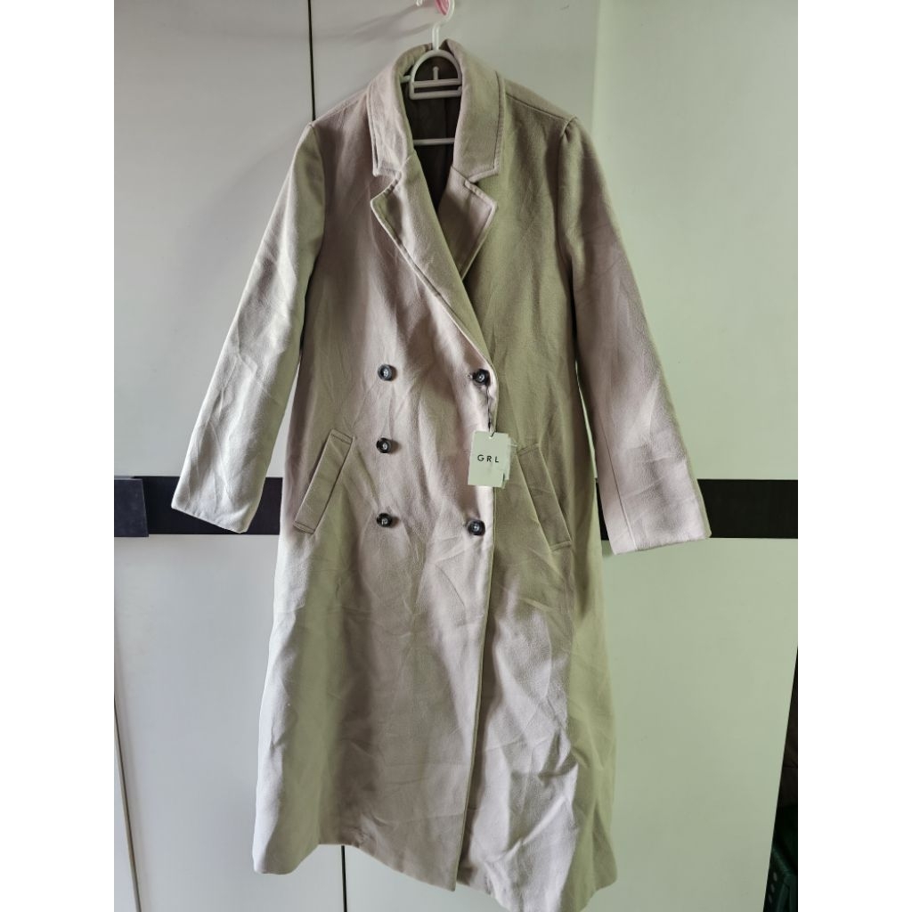 (มือสอง) เสื้อโค้ทยาว ยี่ห้อ GRL size M