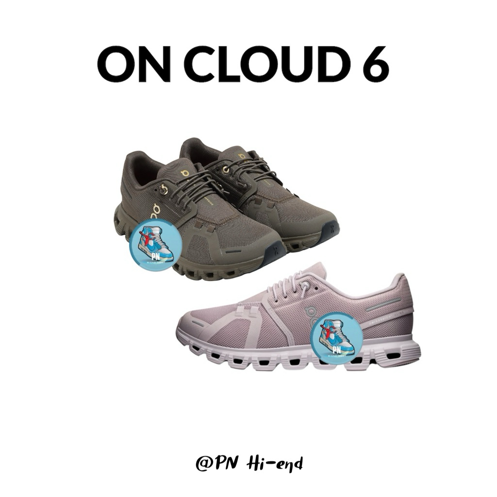 🔥จัดโปรลด 25%🔥รองเท้าชายหญิง ใส่สบาย สายเดินเยอะ ON-Cloud6 เทียบ1:1 เท้ากว้างอ้วน +0.5/1 cm (37-45 🔥พร้อมส่ง) แถมกล่อง