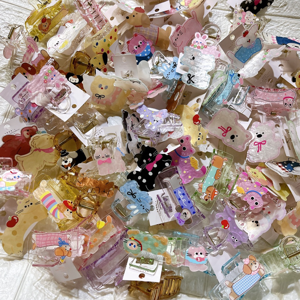 กิ๊บรวบผมลายหมาแมวกระต่ายพร้อมส่งจากไทย