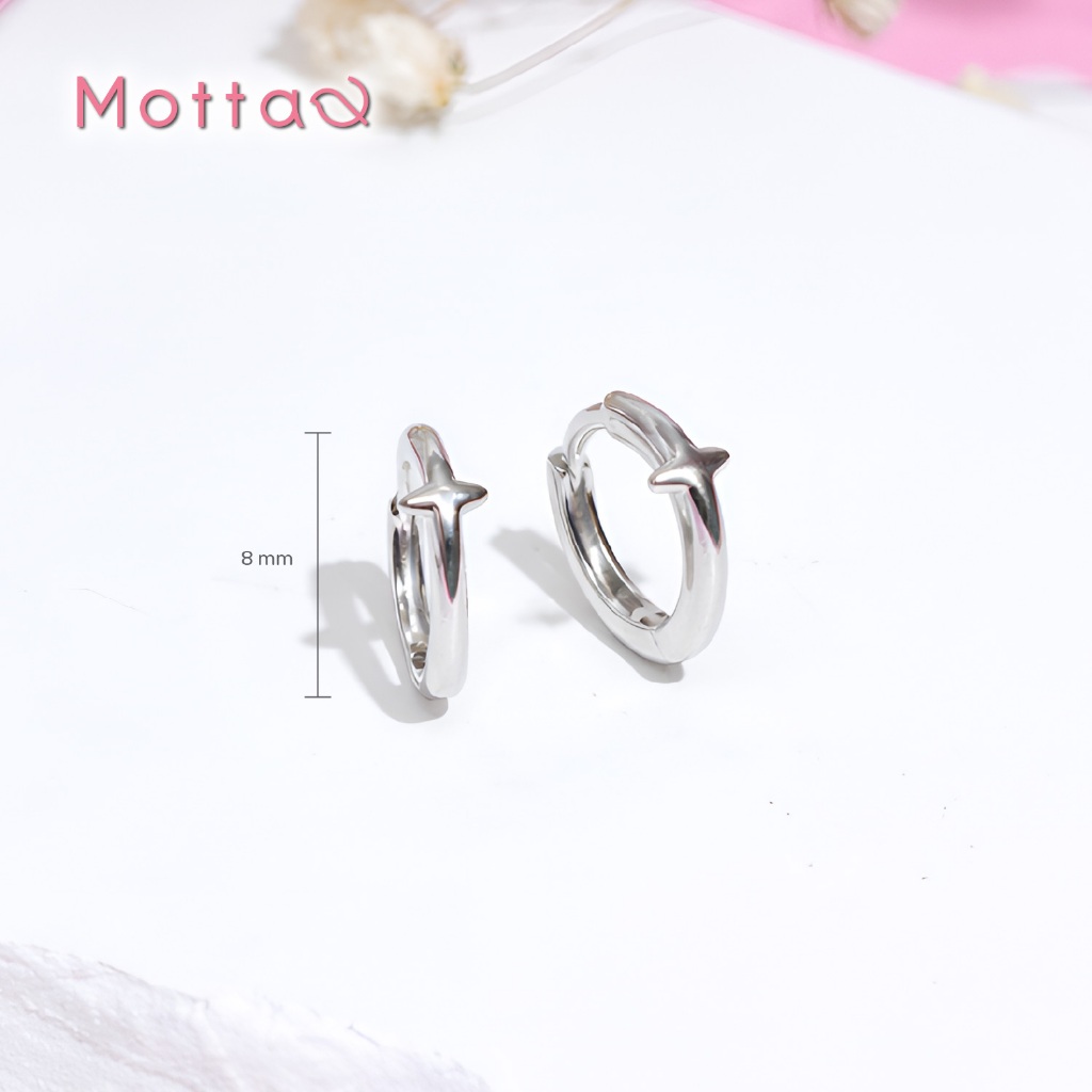 Motta Silver Earring ต่างหูห่วงเงินแท้ ดีไซน์สวยไม่ซ้ำใคร