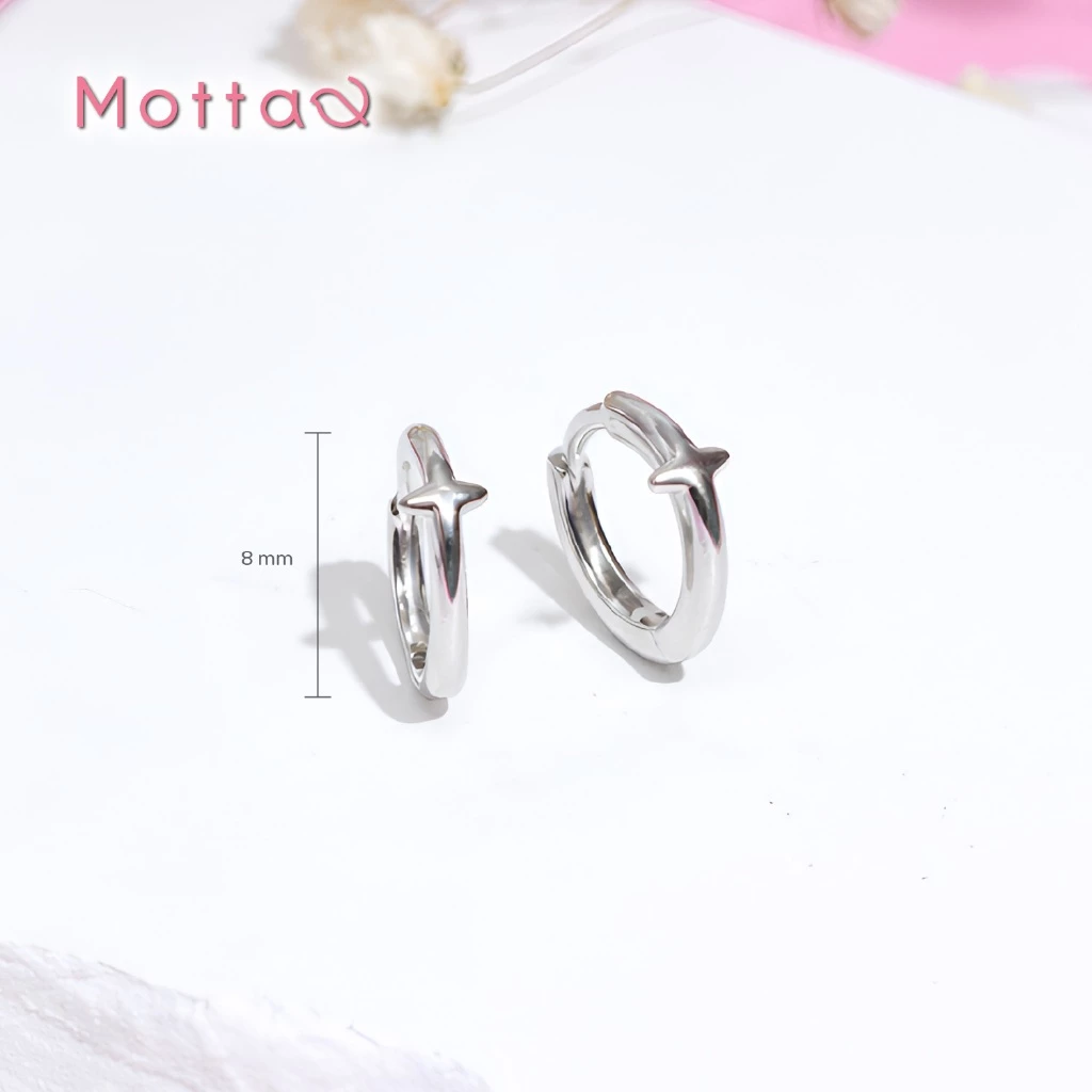 Motta Silver Earring ต่างหูห่วงเงินแท้ ดีไซน์สวยไม่ซ้ำใคร