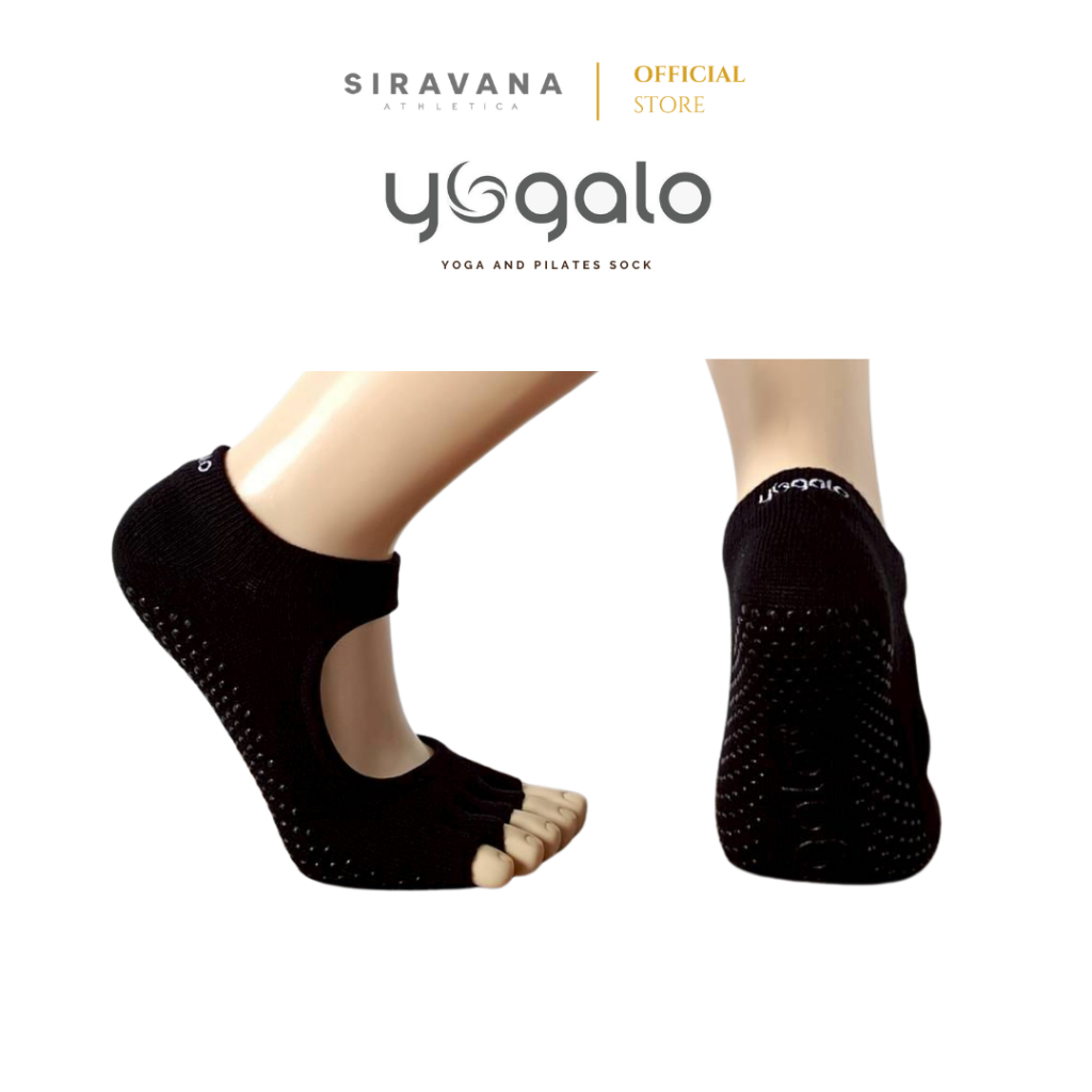 YOGALO Toeless Non-Slip Yoga Socks ถุงเท้าโยคะ พิลาทิส แบบเปิดนิ้ว 36-42 — صورة 4