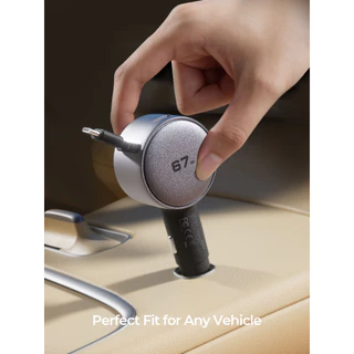 AUKEY CC-P5 67W ที่ชาร์จในรถยนต์ Car Charger พร้อมสายชาร์จในตัว ชาร์จ 3 เครื่อง