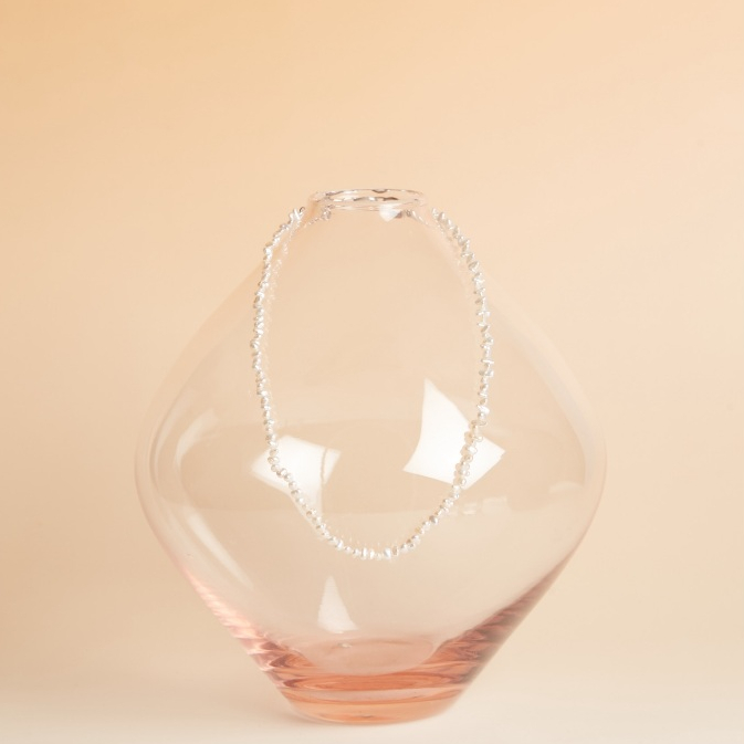 Vetiver.pearl Pebble keshi akoya pearl necklace